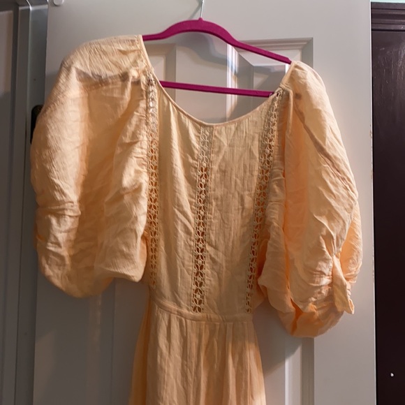 Free People Salerno Jumpsuit Peach Brioche Jumper size S - Picture 13 of 17